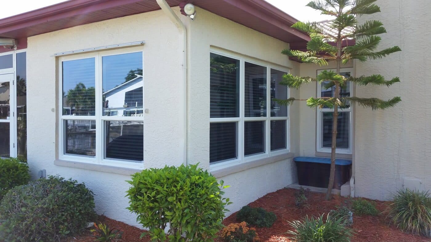 New bay-style windows on a New Port Richey home